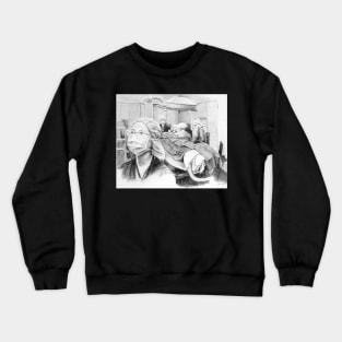 My Future My Past - Drawing by Adelaide Artist Avril Thomas - South Australian Artist Crewneck Sweatshirt